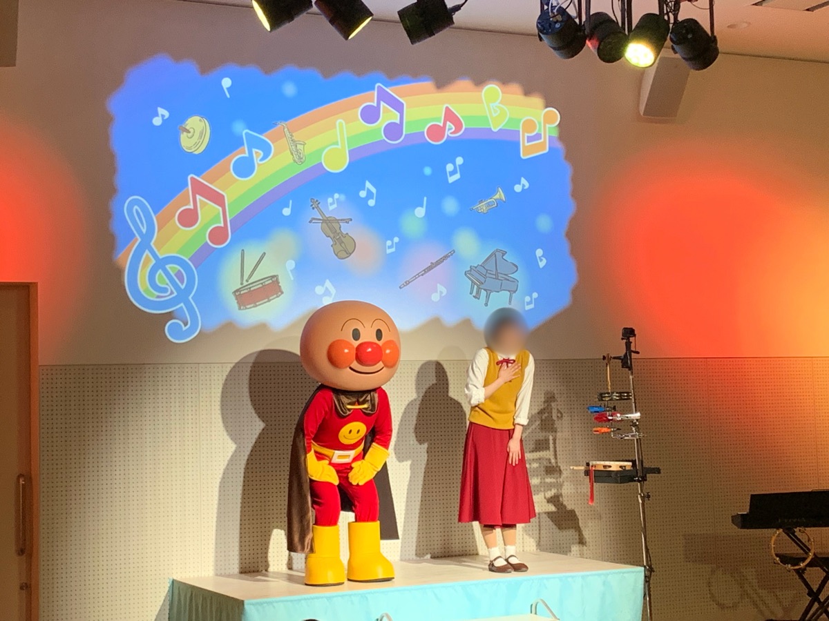 Anpanman Show performers on stage at Waiwai Park
