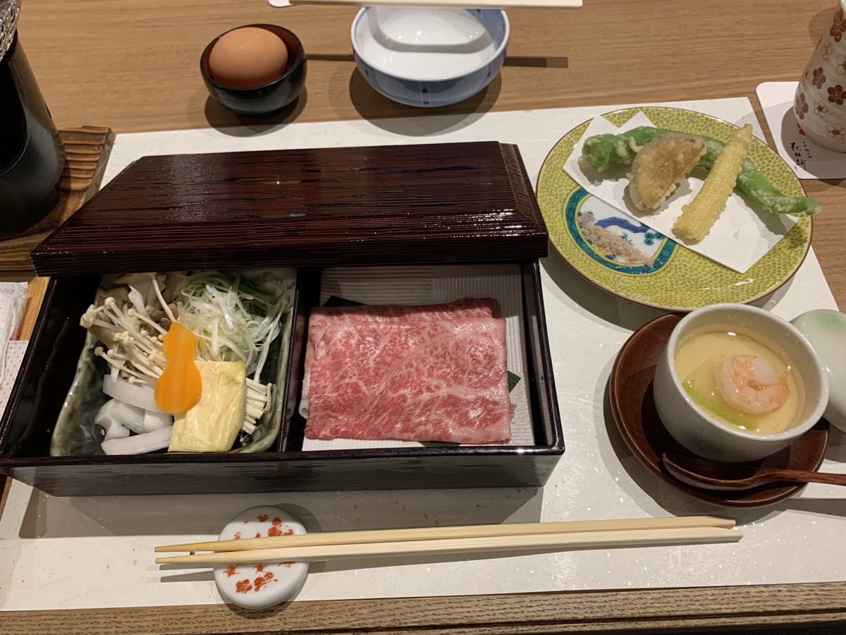Kaiseki dinner course with wagyu shabu-shabu at Kyoto Umekoji Kadensho