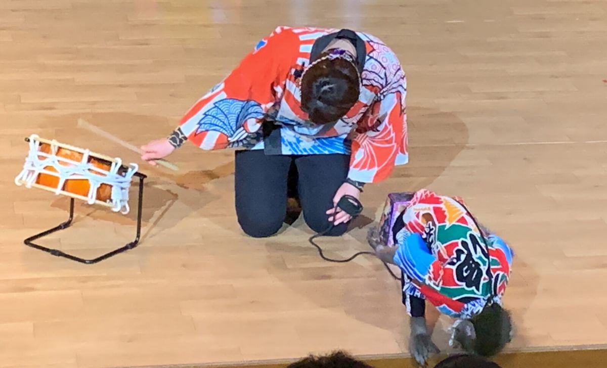 A monkey performing on the Animal Theater stage