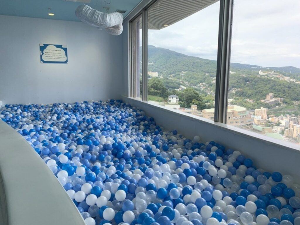 The ball pool in the kids' room